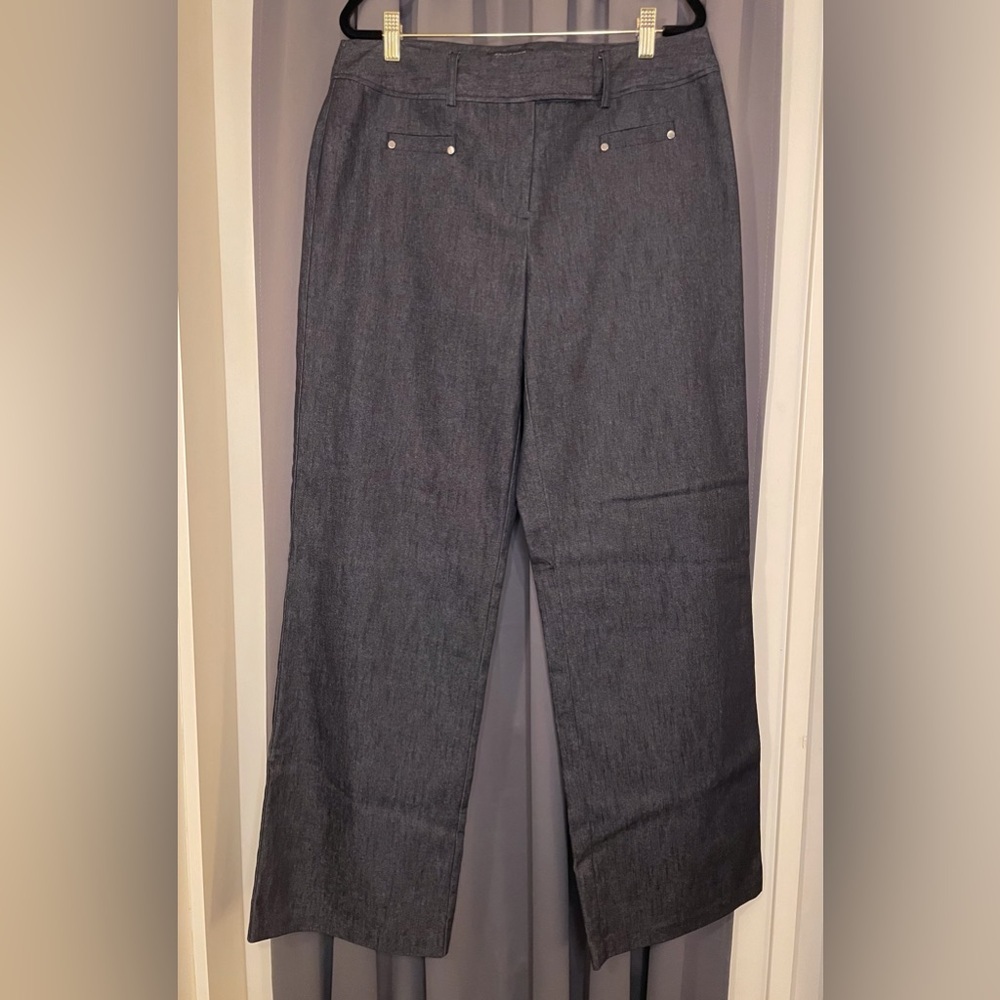 New York Clothing Co Wide Leg Pants Black & White Size 12